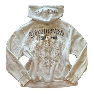 Vintage Aeropostale Unisex Y2K Zip Up Punk Emo Style Size XL